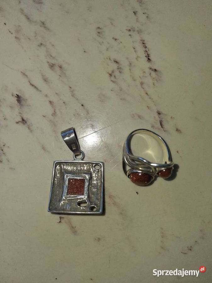 Srebrny Pierscionek i Wisiorek podlaskie Zambrów