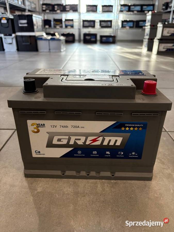 Akumulator 74Ah 720A Grom Premium Prawy Plus Augustów sprzedam