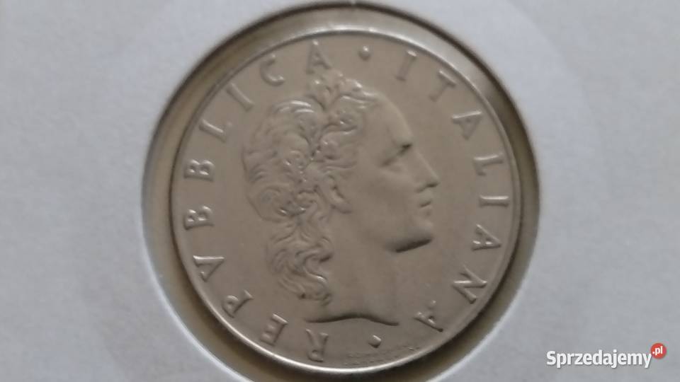Moneta 50 lirów 1980 100 lirów 1978 500 lirów Mosina