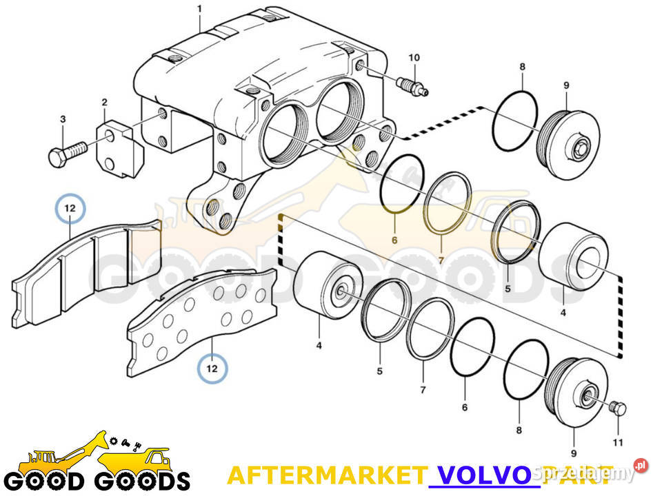 VOLVO KLOCKI HAMULCOWE PARA 11709042 6213353