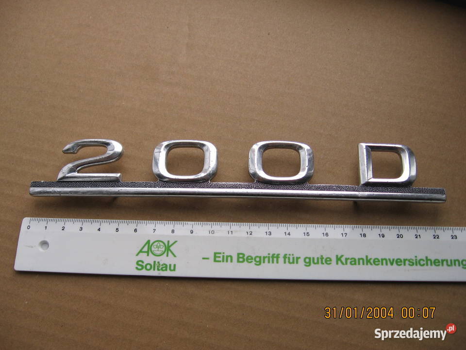 MERCEDES 200 D stary napis emblemat auto klasyk
