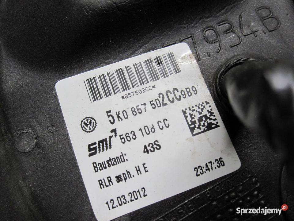 VW GOLF VI 10r lusterko prawe 5K0857502CC ANGLIK