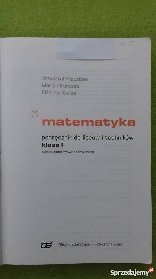 Matematyka zbiór zadań liceum technikum kl1 skrypt, zeszyt ćwiczeń, zbiór zadań, testów Małkinia Górna sprzedam