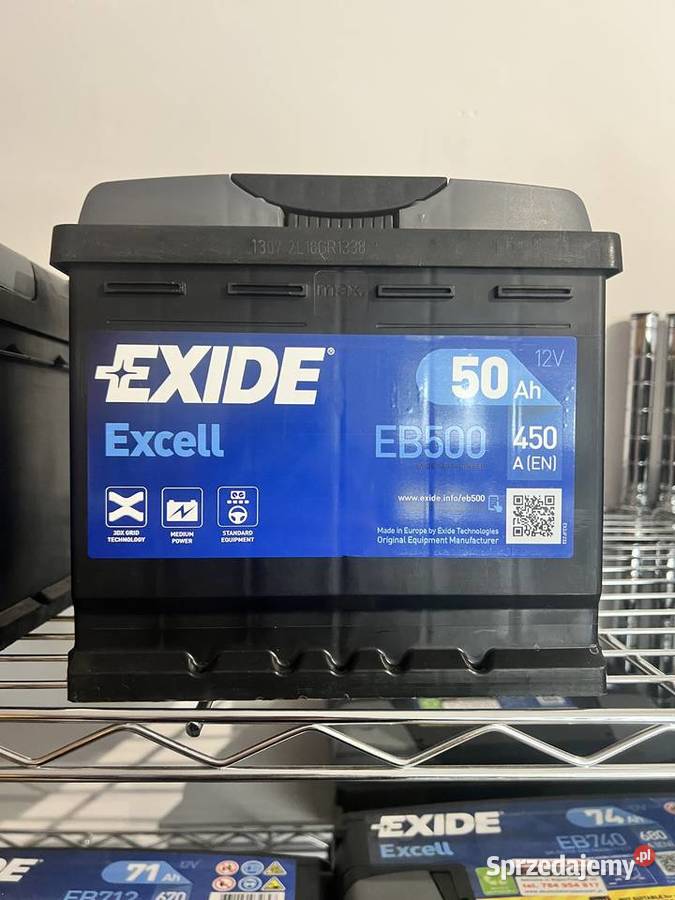 Akumulator Exide Excell 50Ah 450A EN PRAWY PLUS łódzkie Bełchatów