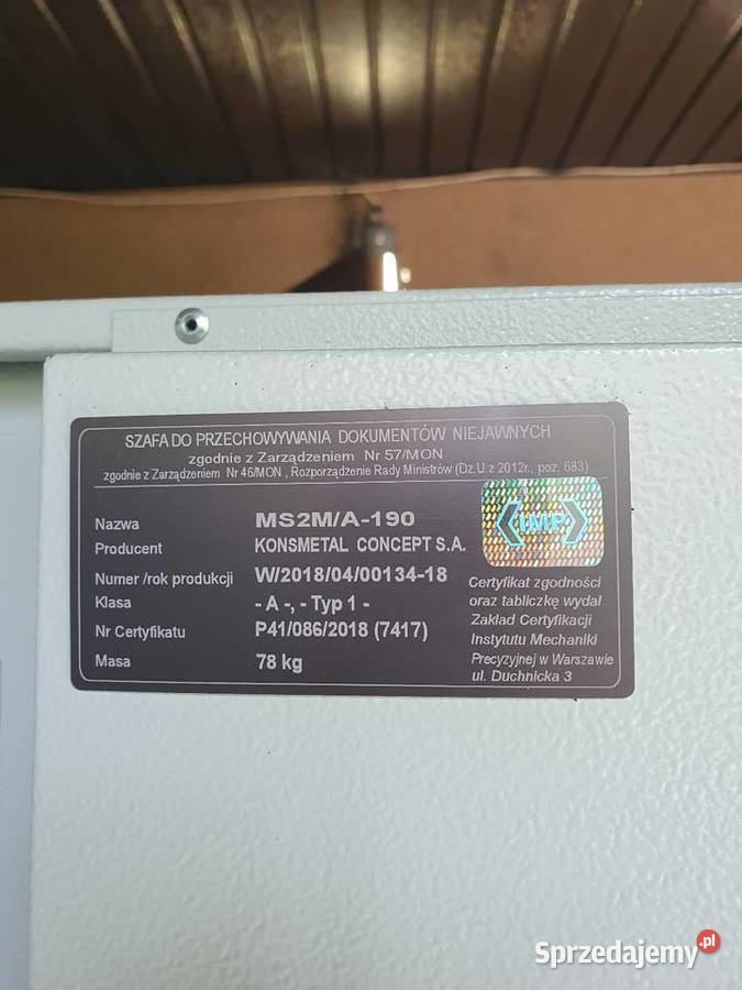 Szafa na dokumenty Ostrówek