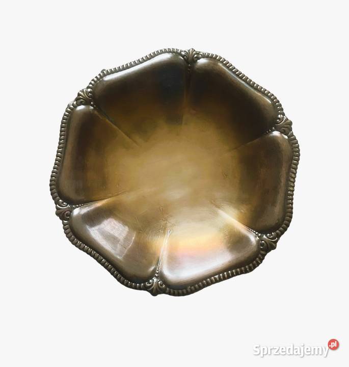 Platerowana patera na kulistych nóżkach Warszawa