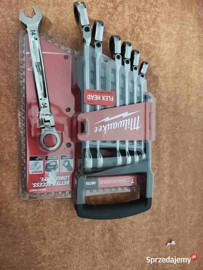 Klucze płasko oczkowe z grzechotką Milwaukee Rybnik sprzedam