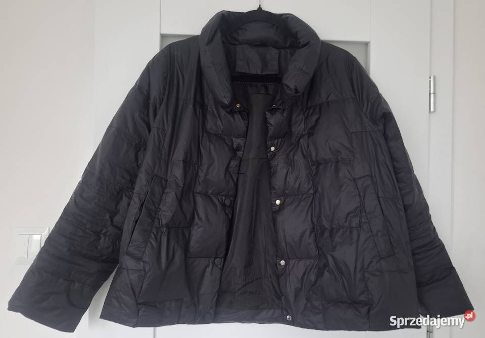 Ciepła krótka kurtka puchowa kolor ciemny Moda i Styl Warszawa