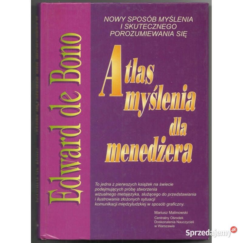 Atlas Myślenia Menedżera Bono Edward łódzkie Łódź