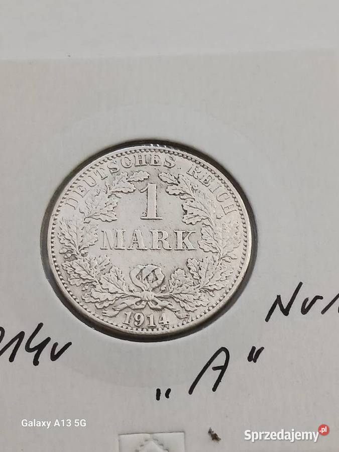 1 Marka Prusy 1914 r 1 mennica A wielkopolskie Konin