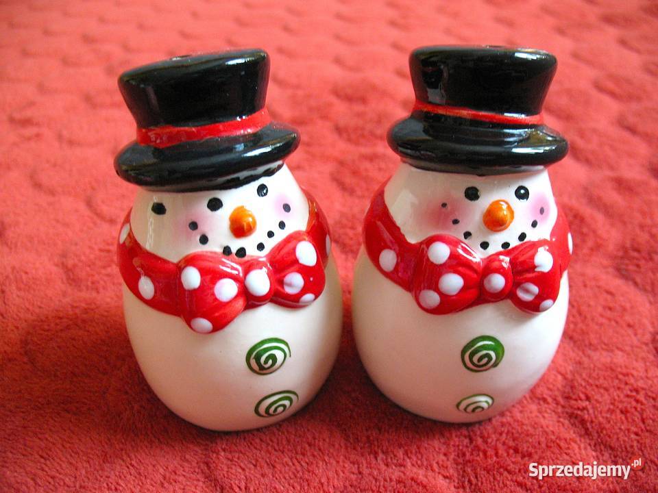 Sól i pieprz Porcelana Bałwanki 9 x 5 Solniczka Siedlce