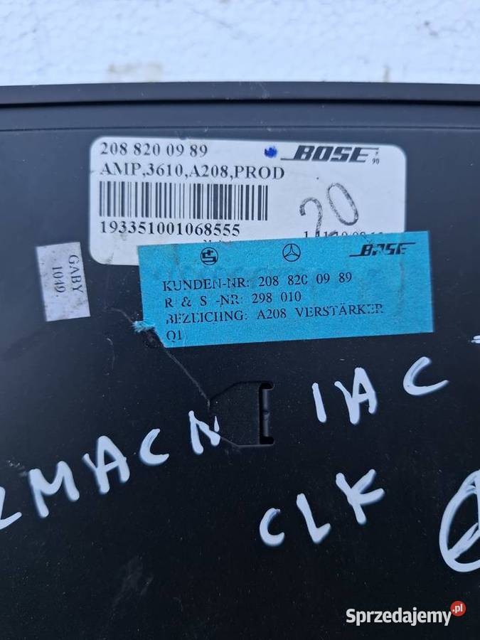 Wzmacniacz Audio Mercedes CLK W208 Pozostałe Wisznice