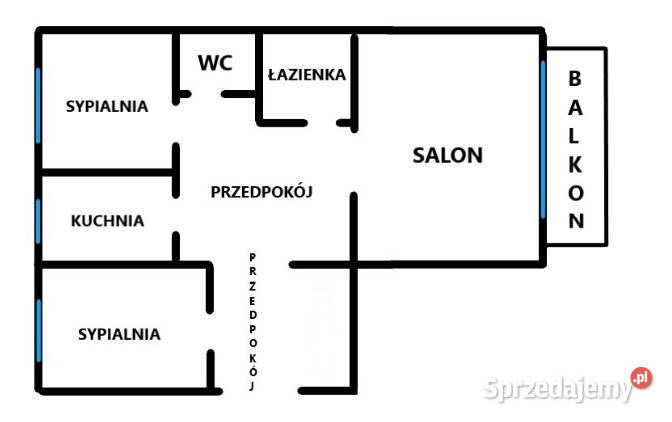 Mieszkanie 3 POKOJE 614m2 SUPER Elbląg