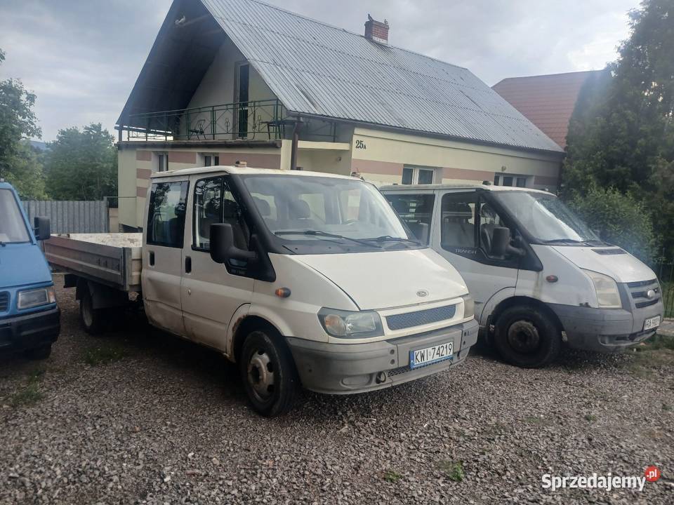 2x ford transit 24 doka dubel kabina Rok produkcji 2007 Motoryzacja Trzeszków sprzedam