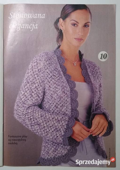 Dama w swetrze 122013 szydełko druty Czasopisma Gdańsk