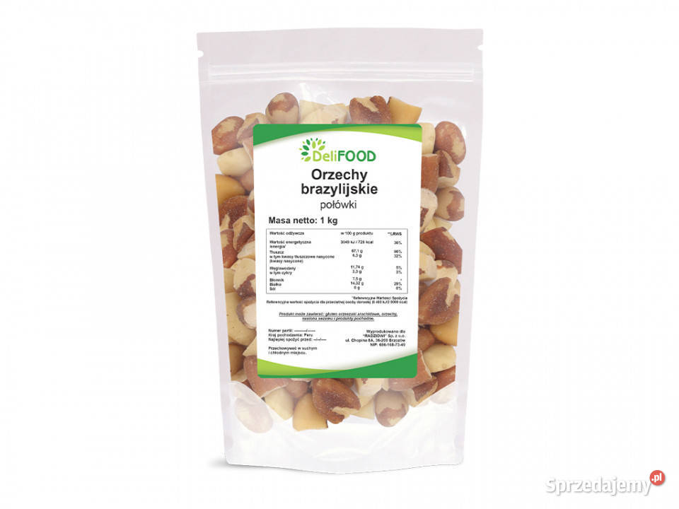 Orzechy brazylijskie połówki 1 Bakalie, orzechy podkarpackie Brzozów
