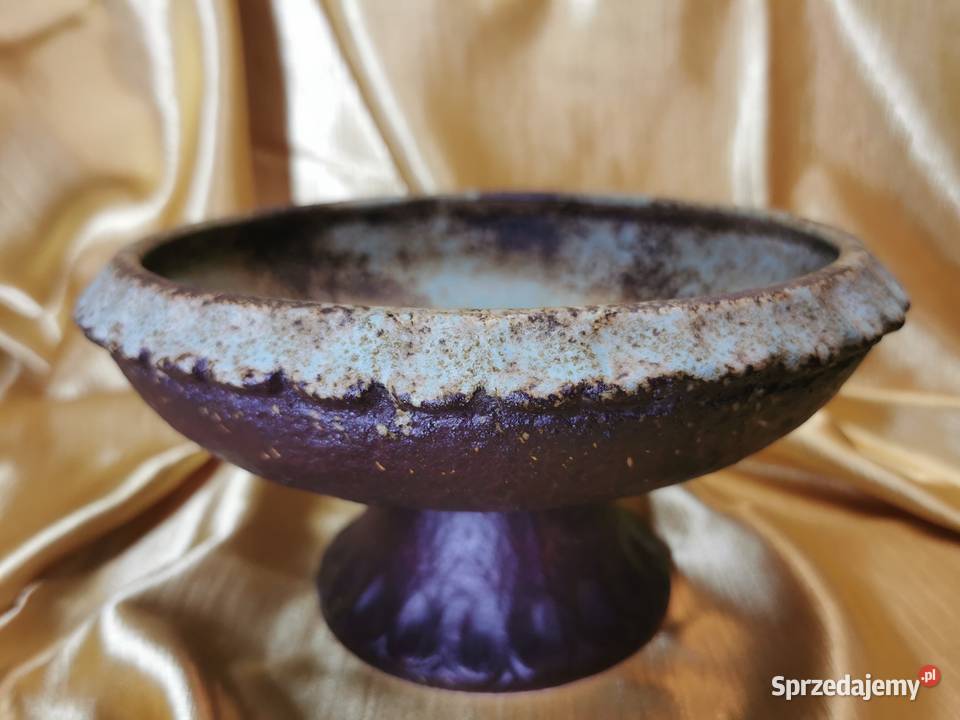 Patera na nodze ceramika lata 60 Lublin