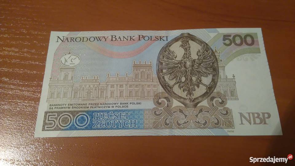 BANKNOT 500 Seria AA Stan Bankowy kolekcjonerski Pozostałe Bukowa