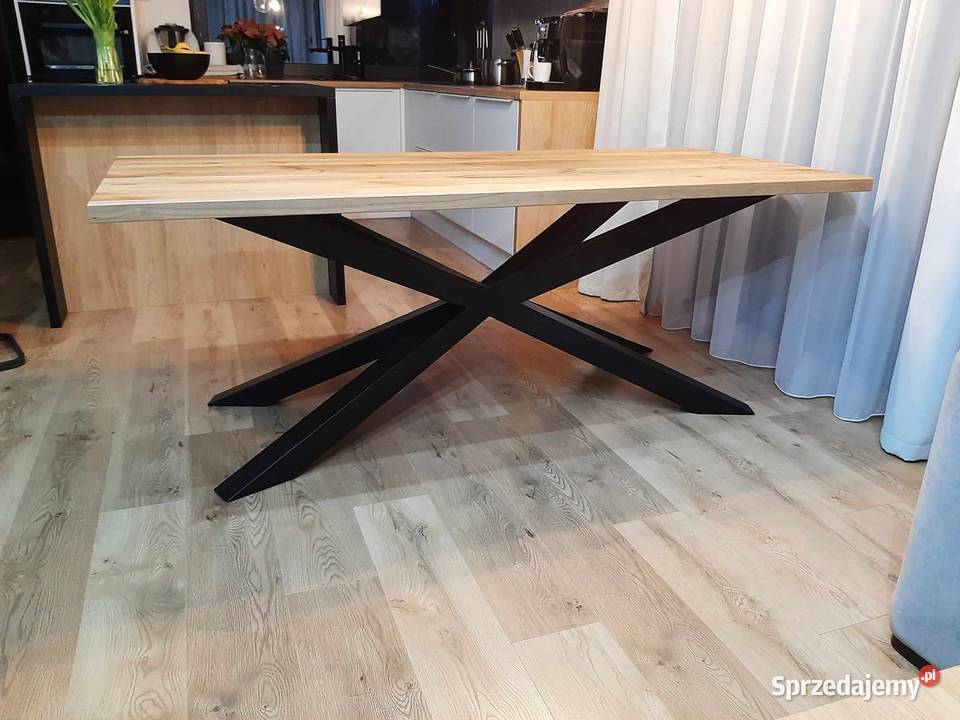 Dębowy stół loft 90x200 nogi pająk mazowieckie Zakroczym