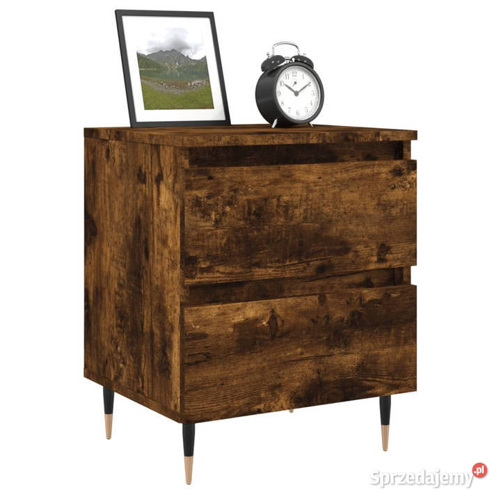 Szafki nocne 2 przydymiony dąb 40x35x50 WM826871