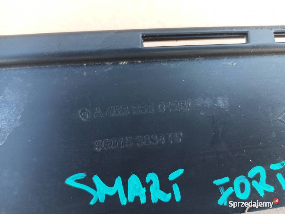 SMART FORTWO W453 DOKŁADKA LISTWA ZDERZAKA PRZÓD listwy na zderzak Trzciel sprzedam