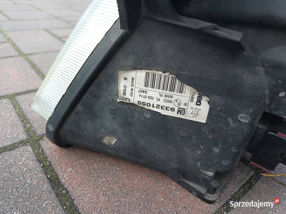 Meriva A Xenon Valeo Reflektor lewy europa Lampy przednie Witkowo