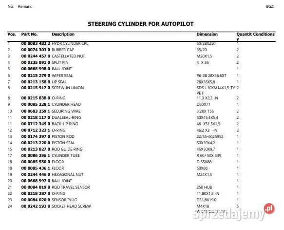 Katalog części Claas lexion 440 lexion 450 Zduńska Wola