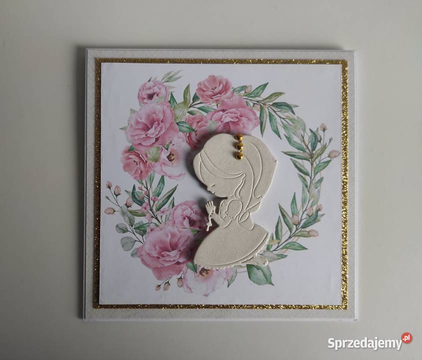 Kartka na Komunię Świętą ręcznie robiona Łódź sprzedam