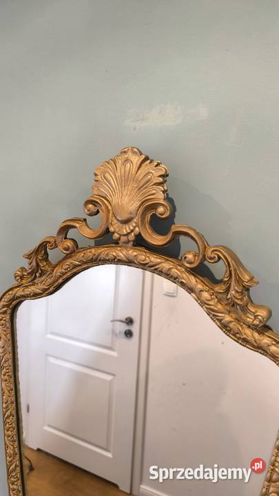 Piękne stylowe złote lustro Łódź