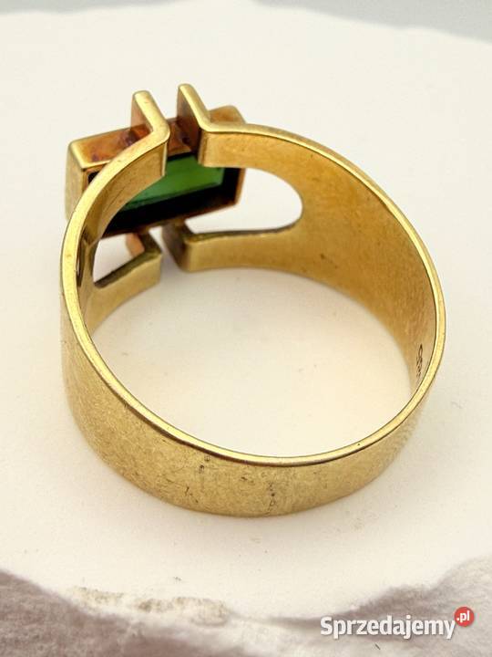 Wykwintny Złoty Pierścionek Vintage Modernist Szczecin sprzedam