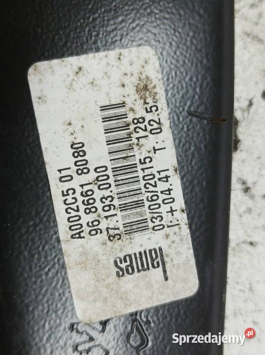 MECHANIZM SZYBY PRAWY PRZÓD 9686618080 Peugeot