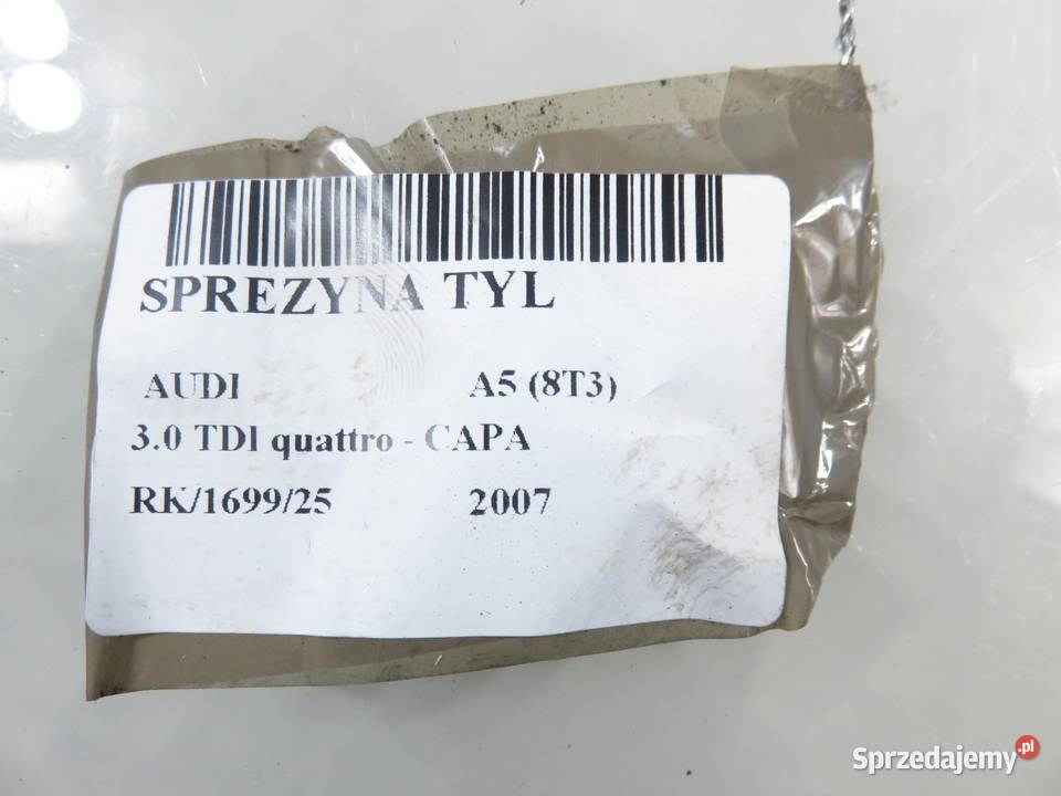 SPRĘŻYNY TYŁ AUDI A5 30 TDI quattro osobowe Sprężyny zawieszenia