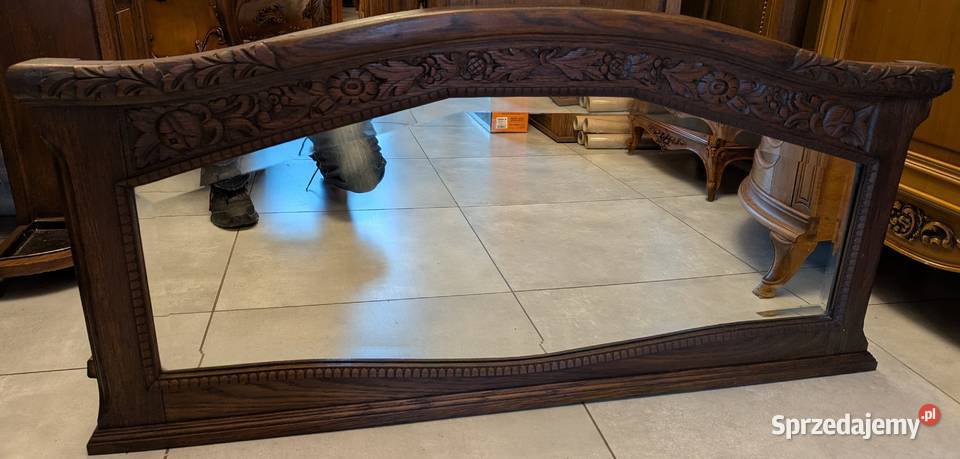 Piękne dębowe lustro secesyjnesklep Dąbrowa śląskie Dąbrowa Górnicza