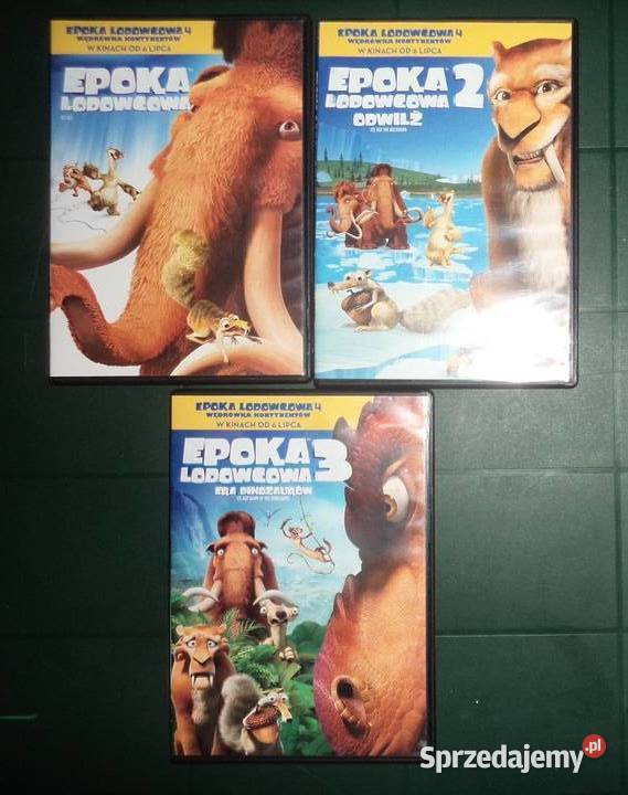 3x DVD Epoka lodowcowa 1 2 3 ładne płyty os wys Rzeszów