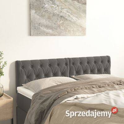 vidaXL Zagłówki do łóżka 2 ciemnoszary 80x7x7888 mazowieckie Warszawa sprzedam