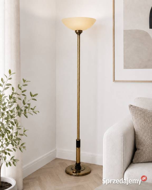 Komplet lamp vintage stare złoto żyrandol Łańcut
