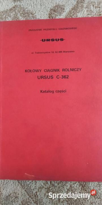 Katalog Ursus C362 oryginał 1982 Pozostałe Lublin