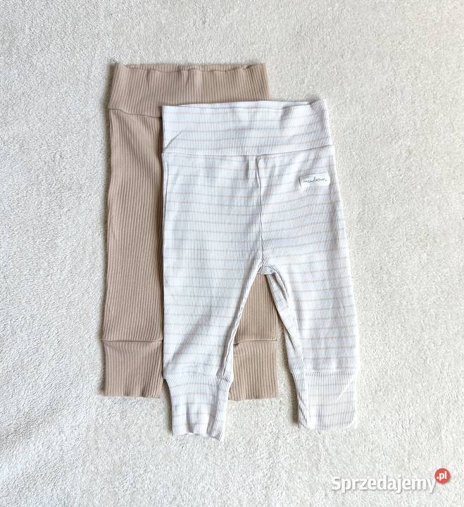 Dwupak legginsy prążkowane niemowlęce bawełniane Szczecin