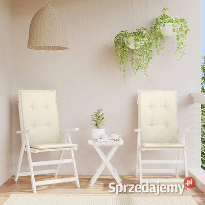 vidaXL Poduszki na krzesła ogrodowe 2 kremowe Warszawa sprzedam