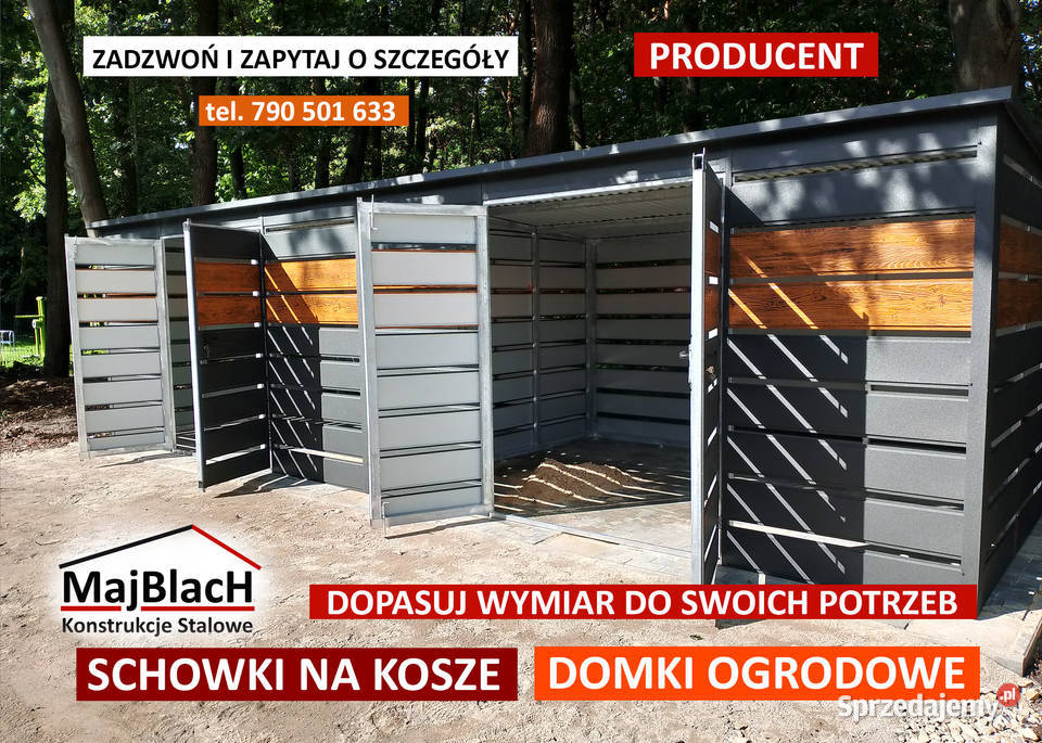 Wiata Śmietnikowa 6x1 Śmietnik Altana