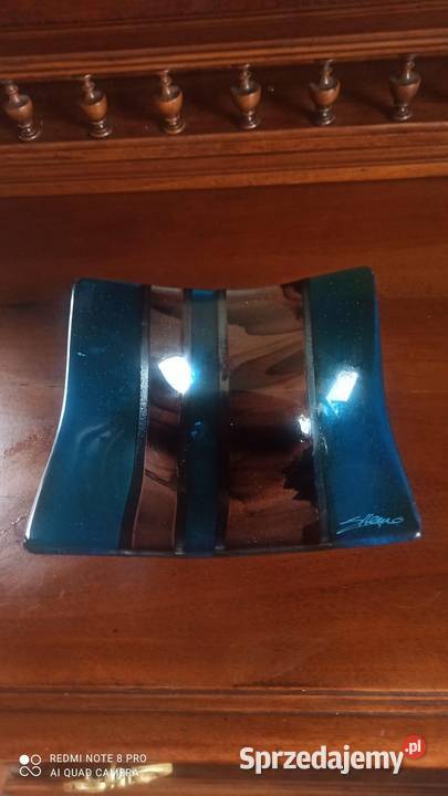 Patera szkło artystyczne sygnowana