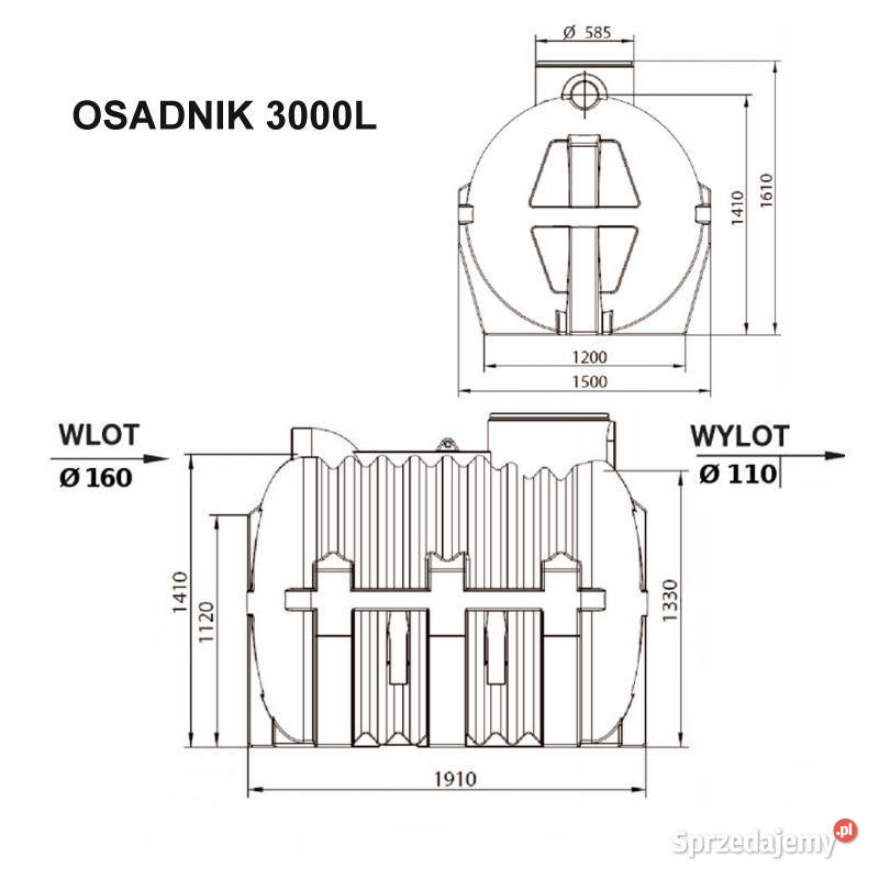 Osadnik gnilny 3000l oczyszczalnia szambo Oczyszczalnie ścieków dolnośląskie