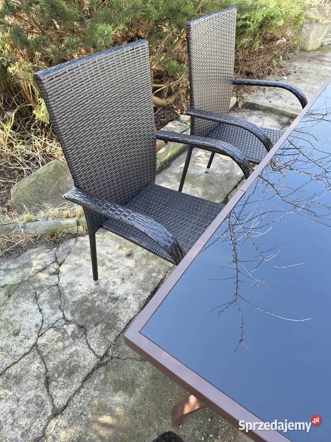 Zestaw mebli ogrodowych Browni 6 krzeseł stół Wschowa