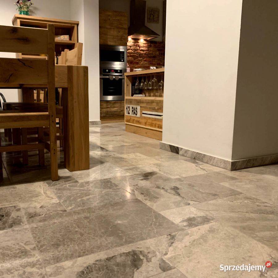 Płytki Marmurowe Atlantic Grey bębnowane komplet Łódź