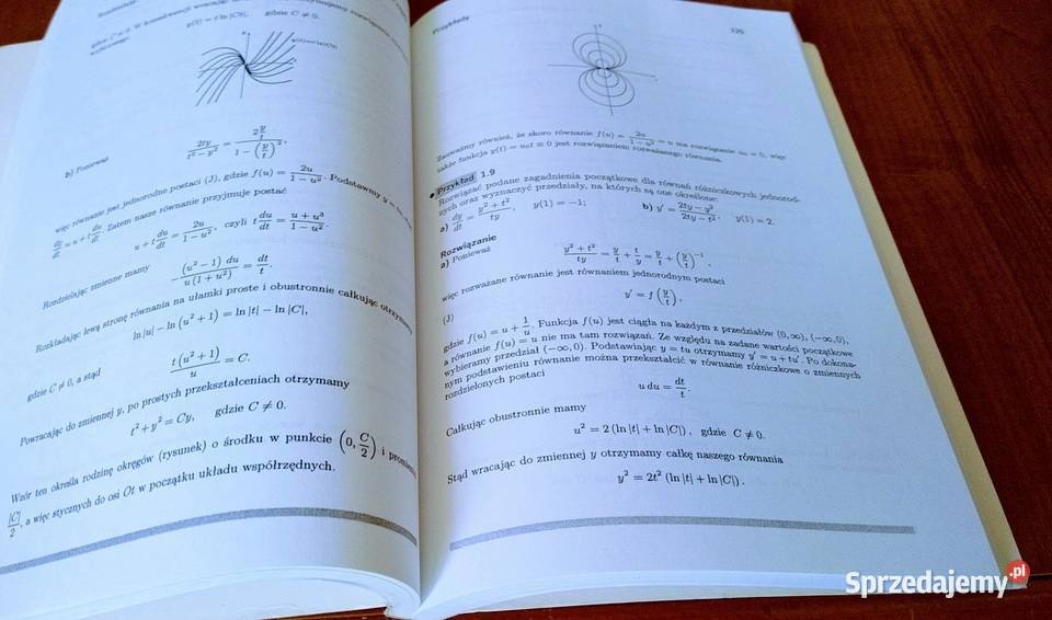 Równania różniczkowe zwyczajne teoria przykłady Gdańsk sprzedam