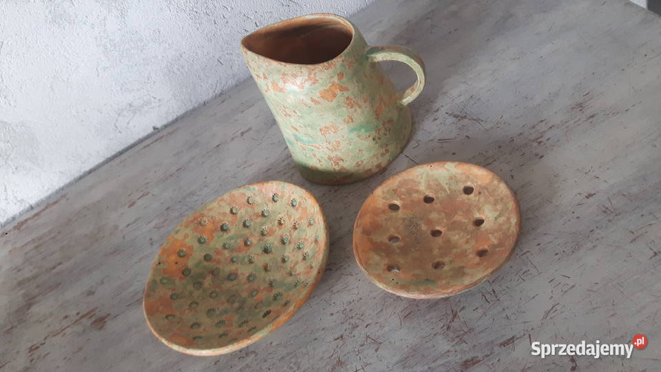 Zestaw naczyń ceramicznych ręcznie wykonanych mazowieckie Otwock