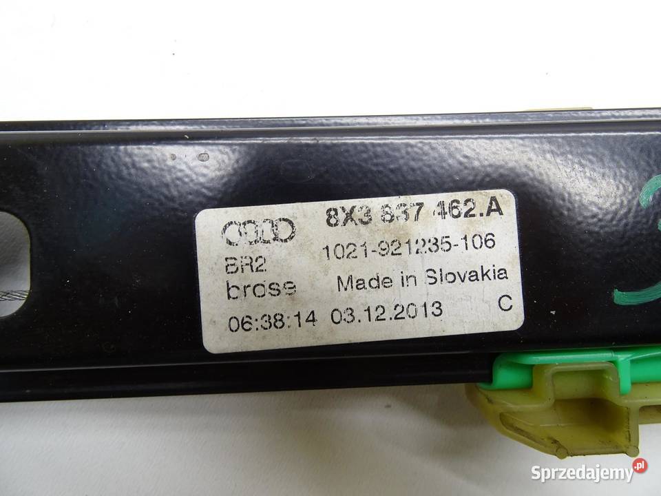 PODNOŚNIK MECHANIZM PRAWY PRZÓD 8X3837462A AUDI osobowe małopolskie