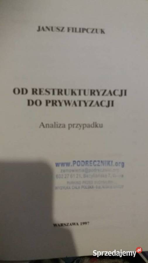 restrukturyzacji do prywatyzacji Filipczuk mazowieckie