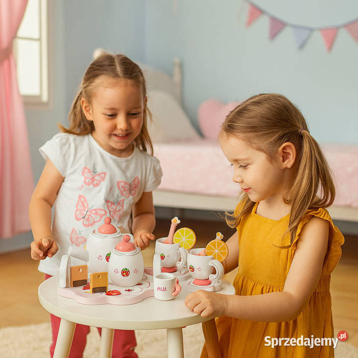 Drewniany zestaw do herbaty dzbanek filiżanki 14 opolskie Smogorzów sprzedam