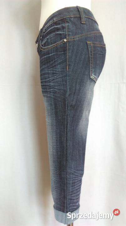SPODNIE Rybaczki damskie KOLANO jeans r 3638